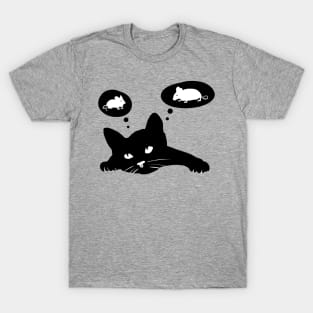 Cat dreams of mice T-Shirt